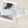 Women transparent lace elastic Lace-Up decorative belt