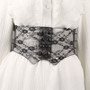 Women transparent lace elastic Lace-Up decorative belt