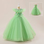 Girl high waist sleeveless evening gown princess dress