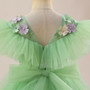 Girl high waist sleeveless evening gown princess dress