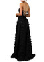 Winter and Spring Strapless slit mesh sexy and elegant Formal Party dress