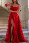 Winter and Spring Strapless slit mesh sexy and elegant Formal Party dress