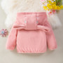 Girl Warm Flannel Cute Rabbit Hooded Jacket