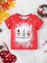 Christmas Round Neck Short Sleeve T-Shirt