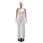 Women's Style Fashionable Solid Color Jumpsuit Slim One Shoulder One Piece Wide Leg Pants