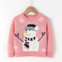 Children's Sweater Autumn And Winter Cartoon Christmas Snowman Pullover Basic Knitting Shirt For Girls