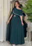 Muslim Women evening gown dress with belt