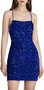 Women's Sparkling Sequin Strap Tight Fitting Party Dress