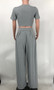 Women Crop Top and Solid Wide Leg Pants Two-Piece Set