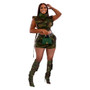 Women Summer Camouflage Pocket Top and Short Two-Piece Set