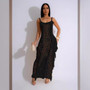 Women's Fashionable Sun Protection Cover-Up Beach Long Dress Knitting Dress