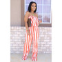 Women's Ruffles Sexy Strapless Low Back Jumpsuit