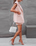 Women's Casual Loose Spring Solid Color Sleeveless Blazer And Shorts Set