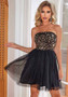 Sexy Strapless Sequined A-Line Prom Evening Dress