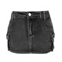 Women's Summer Retro Stretch Tight Fitting Cargo Pocket Denim Skirt