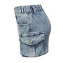 Women's Summer Retro Stretch Tight Fitting Cargo Pocket Denim Skirt