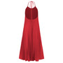 Women's Solid Color Halter Backless Loose Pleated Dress Beach Holidays Long Dress