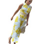 Spring Fashion Chic Printed Sleeveless Women's Wide Leg Jumpsuit