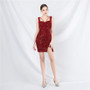 Women Beaded Mini Evening Dress