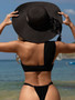 Women Slash Shoulder Strapless Bikini Swimsuit Two Pieces