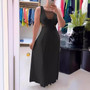 Sexy See-Through Low Back Pleated Stretch Slim Waist Dress