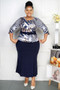 African Plus Size Women's Printed Dress