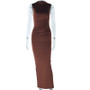 Women's Solid Color Sleeveless Round Neck Chic Casual Dress