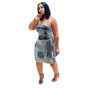 Plus Size Women Summer Casual Print Dress