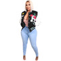 Women Print Fashion Baseball Jacket