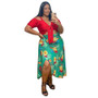 Plus Size Women Print Casual Two-piece Set