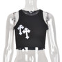 Women sexy patch vest Top