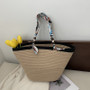 Women Popular Beach Holidays Straw Bag Shoulder Tote Bag