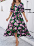 Women's Spring Summer Holidays Casual Printed Split Dress