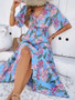 Women's Spring Summer Holidays Casual Printed Split Dress