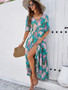 Women's Spring Summer Holidays Casual Printed Split Dress