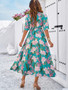 Women's Spring Summer Holidays Casual Printed Split Dress