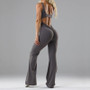 Fashion Tight Fitting Yoga Jumpsuit Casual Hollow Seamless Sports Slim Fit Romper