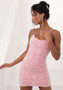Women 's Sparkling Sequin Tight Fitting Strap Party Dress