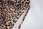 Women Chain Suspender Irregular Slit Leopard BacklessMaxi Dress