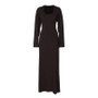 Plus Size Women Belt Bottom Long Sleeve Ribbed Dress