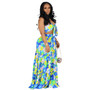 Ladies Fashion Printed Strapless Oversized Two-Piece Dress