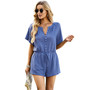 Solid Color Jumpsuit Women's Summer Home Casual Rompers