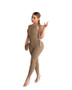 Women Sexy Solid Slim Backless Sports Jumpsuit