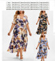 Plus Size Women Casual Bohemian Print Irregular Short Sleeve Dress