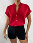 Women summer v-neck shirt