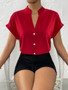 Women summer v-neck shirt