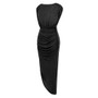 Women Summer Sexy Pleated Side Slit Dress