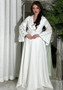 Muslim Beaded Dress Chic Elegant Robe With Belt