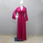 Muslim Beaded Dress Chic Elegant Robe With Belt