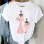 Spring And Summer Casual Loose Short-Sleeved Mother's Day Mom Printed T-Shirt Parent-Child Clothing